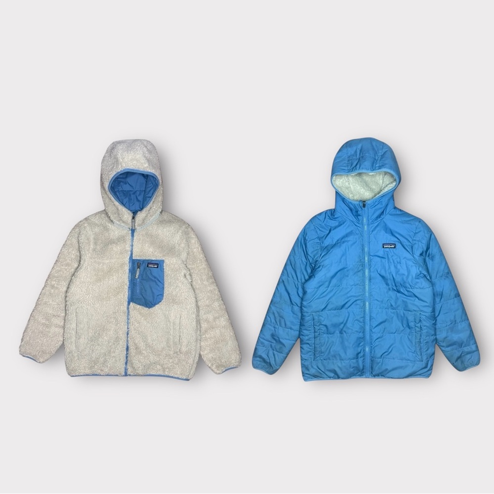Patagonia Blue Fleece Reversible Ready Freddy Hoodie Jacket
